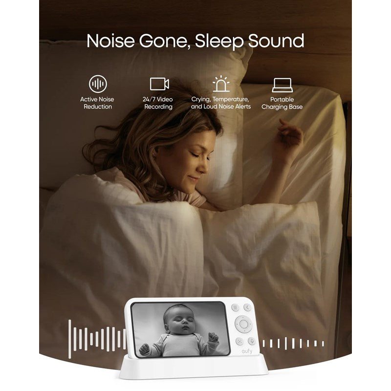Eufy Baby Monitor E21 4K Wi-Fi Pan & Tilt - White Eufy Baby Monitor E21 4K Wi-Fi Pan & Tilt - White